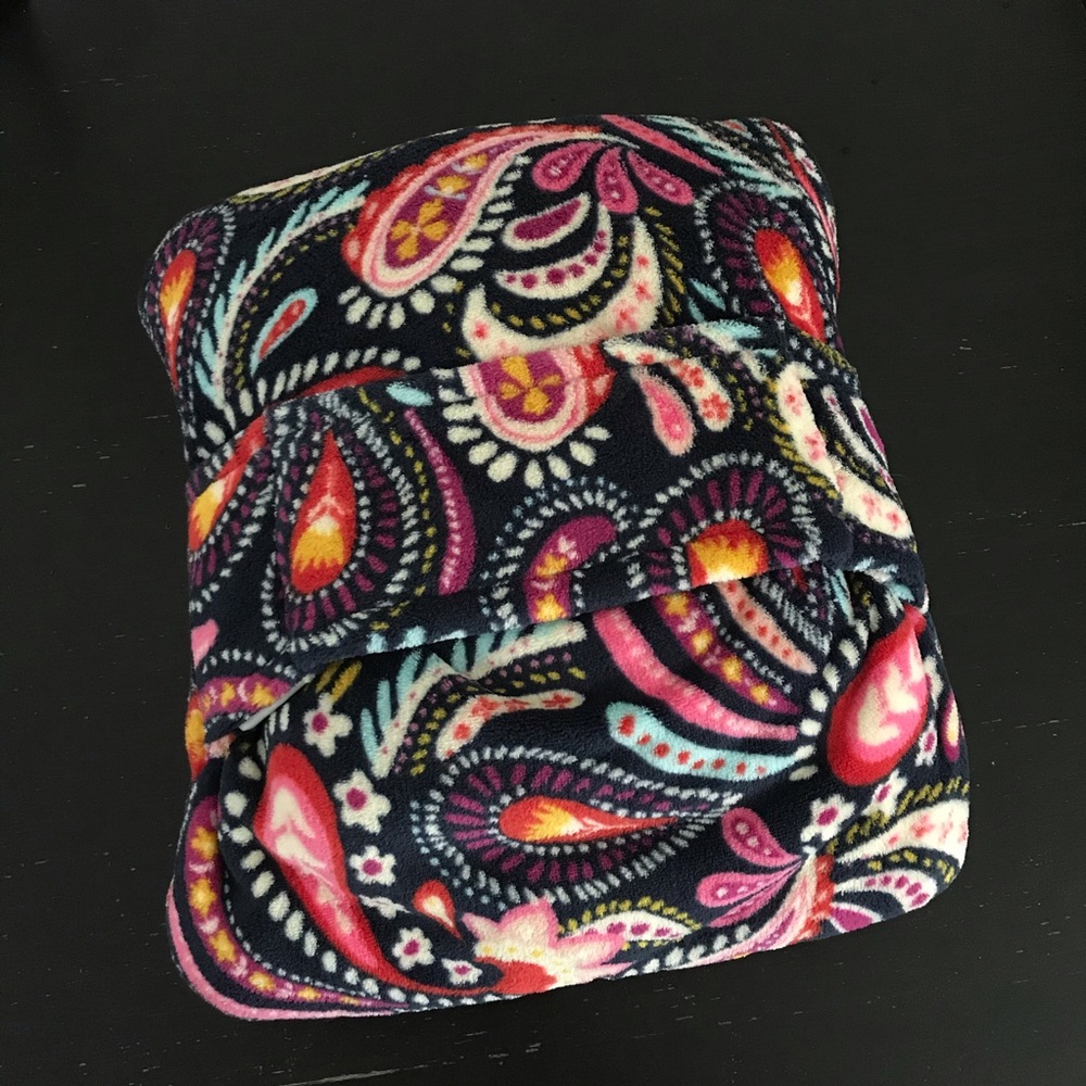 Vera Bradley Travel Fleece Paisley Blanket